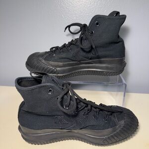 Converse All Star Ripple Rubber High Top Sneakers Kids Size 3.5 Black